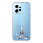 Manitoba Xiaomi Redmi Note 12 4G ile Uyumlu Meditasyon Tasarımlı Baskılı Şeffaf Telefon Kılıfı