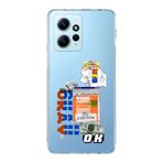 Manitoba Xiaomi Redmi Note 12 4G ile Uyumlu Okay Tasarımlı Baskılı Şeffaf Telefon Kılıfı, Çok Renkli