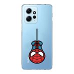 Manitoba Xiaomi Redmi Note 12 4G ile Uyumlu Örümcek Tasarımlı Baskılı Şeffaf Telefon Kılıfı