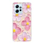 Manitoba Xiaomi Redmi Note 12 4G ile Uyumlu Pastel Çiçek Tasarımlı Baskılı Şeffaf Silikon Telefon Kılıfı