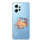 Manitoba Xiaomi Redmi Note 12 4G ile Uyumlu Sevimli Kedi Tasarımlı Baskılı Şeffaf Telefon Kılıfı