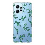 Manitoba Xiaomi Redmi Note 12 4G ile Uyumlu Şimşek Tasarımlı Baskılı Şeffaf Telefon Kılıfı