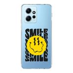 Manitoba Xiaomi Redmi Note 12 4G ile Uyumlu Smile Tasarımlı Baskılı Şeffaf Telefon Kılıfı, Çok Renkli