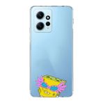 Manitoba Xiaomi Redmi Note 12 4G ile Uyumlu SpongeBob Tasarımlı Baskılı Şeffaf Silikon Telefon Kılıfı, Çok Renkli