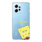 Manitoba Xiaomi Redmi Note 12 4G ile Uyumlu Sünger Bob Tasarımlı Baskılı Şeffaf Silikon Telefon Kılıfı, Çok Renkli