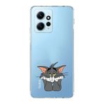 Manitoba Xiaomi Redmi Note 12 4G ile Uyumlu Tom Tasarımlı Baskılı Şeffaf Silikon Telefon Kılıfı, Çok Renkli