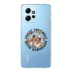 Manitoba Xiaomi Redmi Note 12 4G ile Uyumlu Treat Yourself Tasarımlı Baskılı Şeffaf Telefon Kılıfı, Çok Renkli