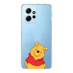 Manitoba Xiaomi Redmi Note 12 4G ile Uyumlu Winnie Ayı Tasarımlı Baskılı Şeffaf Silikon Telefon Kılıfı, Çok Renkli