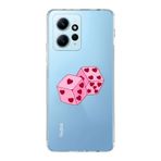 Manitoba Xiaomi Redmi Note 12 4G ile Uyumlu Zarlar Tasarımlı Baskılı Şeffaf Silikon Telefon Kılıfı