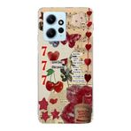 Manitoba Xiaomi Redmi Note 12 4G Uyumlu Love Kolaj Tasarımlı Baskılı Şeffaf Telefon Kılıfı