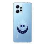 Manitoba Xiaomi Redmi Note 12 4G Uyumlu Nazar Göz Tasarımlı Baskılı Şeffaf Telefon Kılıfı