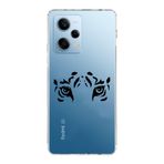 Manitoba Xiaomi Redmi Note 12 Pro 5G ile Uyumlu Baskılı Yumuşak Silikon Şeffaf Telefon Kılıfı, Kaplan Deseni