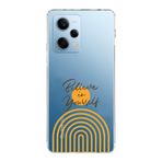Manitoba Xiaomi Redmi Note 12 Pro 5G ile Uyumlu Believe Tasarımlı Baskılı Şeffaf Telefon Kılıfı