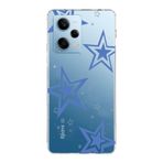 Manitoba Xiaomi Redmi Note 12 Pro 5G ile Uyumlu Yıldız Tasarımlı Baskılı Şeffaf Telefon Kılıfı