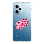 Manitoba Xiaomi Redmi Note 12 Pro 5G ile Uyumlu Zarlar Tasarımlı Baskılı Şeffaf Silikon Telefon Kılıfı
