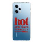 Manitoba Xiaomi Redmi Note 12 Pro 5G Uyumlu Baskılı Yumuşak Silikon Şeffaf Telefon Kılıfı, Hot Girls Watch Formula 1