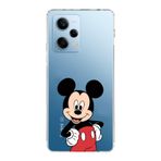 Manitoba Xiaomi Redmi Note 12 Pro 5G Uyumlu Baskılı Yumuşak Silikon Şeffaf Telefon Kılıfı, Mickey Mouse Desen