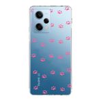 Manitoba Xiaomi Redmi Note 12 Pro 5G Uyumlu Baskılı Yumuşak Silikon Şeffaf Telefon Kılıfı, Pembe Pati Deseni