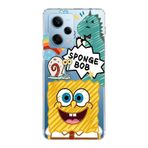 Manitoba Xiaomi Redmi Note 12 Pro 5G Uyumlu Baskılı Yumuşak Silikon Şeffaf Telefon Kılıfı, SpongeBob Desen