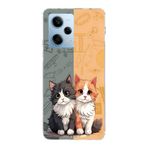 Manitoba Xiaomi Redmi Note 12 Pro 5G Uyumlu Baskılı Yumuşak Silikon Telefon Kılıfı, Kedi Deseni