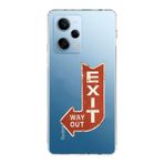 Manitoba Xiaomi Redmi Note 12 Pro 5G Uyumlu Exit Tasarımlı Baskılı Şeffaf Telefon Kılıfı