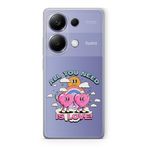 Manitoba Xiaomi Redmi Note 13 Pro 4G ile Uyumlu All You Need Tasarımlı Baskılı Şeffaf Telefon Kılıfı