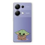 Manitoba Xiaomi Redmi Note 13 Pro 4G ile Uyumlu Baby Yoda Tasarımlı Baskılı Şeffaf Telefon Kılıfı
