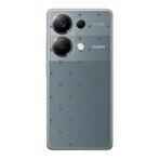 Manitoba Xiaomi Redmi Note 13 Pro 4G ile Uyumlu Baskılı Yumuşak Silikon Şeffaf Telefon Kılıfı, Mor Kalp Deseni
