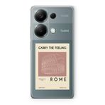 Manitoba Xiaomi Redmi Note 13 Pro 4G ile Uyumlu Baskılı Yumuşak Silikon Şeffaf Telefon Kılıfı, Roma Deseni