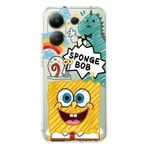 Manitoba Xiaomi Redmi Note 13 Pro 4G ile Uyumlu Baskılı Yumuşak Silikon Şeffaf Telefon Kılıfı, SpongeBob Desen