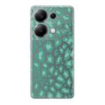 Manitoba Xiaomi Redmi Note 13 Pro 4G ile Uyumlu Baskılı Yumuşak Silikon Şeffaf Telefon Kılıfı, Yeşil Leopar Desen