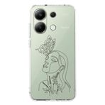 Manitoba Xiaomi Redmi Note 13 Pro 4G ile Uyumlu Baskılı Yumuşak Silikon Şeffaf Telefon Kılıfı, Yeşil