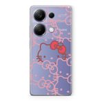 Manitoba Xiaomi Redmi Note 13 Pro 4G ile Uyumlu Hello Kitty Tasarımlı Baskılı Şeffaf Telefon Kılıfı