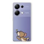 Manitoba Xiaomi Redmi Note 13 Pro 4G ile Uyumlu Jerry Tasarımlı Baskılı Şeffaf Telefon Kılıfı
