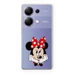 Manitoba Xiaomi Redmi Note 13 Pro 4G ile Uyumlu Minnie Mouse Tasarımlı Baskılı Şeffaf Telefon Kılıfı