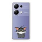 Manitoba Xiaomi Redmi Note 13 Pro 4G ile Uyumlu Tom Tasarımlı Baskılı Şeffaf Silikon Telefon Kılıfı