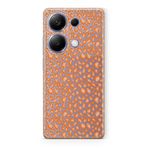 Manitoba Xiaomi Redmi Note 13 Pro 4G ile Uyumlu Turuncu Leopar Tasarımlı Baskılı Şeffaf Telefon Kılıfı