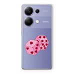 Manitoba Xiaomi Redmi Note 13 Pro 4G ile Uyumlu Zarlar Tasarımlı Baskılı Şeffaf Silikon Telefon Kılıfı