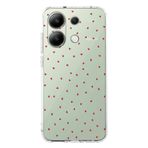 Manitoba Xiaomi Redmi Note 13 Pro 4G Uyumlu Baskılı Yumuşak Silikon Şeffaf Telefon Kılıfı, Kırmızı Kalp Deseni