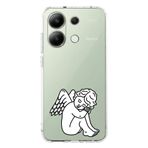 Manitoba Xiaomi Redmi Note 13 Pro 4G Uyumlu Baskılı Yumuşak Silikon Şeffaf Telefon Kılıfı, Melek Deseni