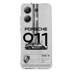 Manitoba Xiaomi Redmi Note 13 Pro 4G Uyumlu Baskılı Yumuşak Silikon Şeffaf Telefon Kılıfı, Porsche 911 Desen