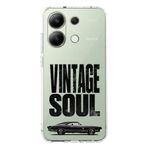 Manitoba Xiaomi Redmi Note 13 Pro 4G Uyumlu Baskılı Yumuşak Silikon Şeffaf Telefon Kılıfı, Vintage Soul Desen