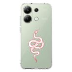 Manitoba Xiaomi Redmi Note 13 Pro 4G Uyumlu Baskılı Yumuşak Silikon Şeffaf Telefon Kılıfı, Yılan Deseni