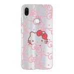 Manitoba Xiaomi Redmi Note 7 ile Uyumlu Hello Kitty Tasarımlı Baskılı Şeffaf Telefon Kılıfı