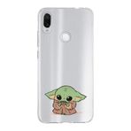 Manitoba Xiaomi Redmi Note 7 Uyumlu Baby Yoda Tasarımlı Baskılı Şeffaf Telefon Kılıfı