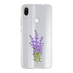 Manitoba Xiaomi Redmi Note 7 Uyumlu Leylak Tasarımlı Baskılı Şeffaf Silikon Telefon Kılıfı