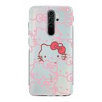 Manitoba Xiaomi Redmi Note 8 Pro ile Uyumlu Hello Kitty Tasarımlı Baskılı Şeffaf Telefon Kılıfı