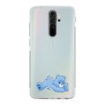 Manitoba Xiaomi Redmi Note 8 Pro ile Uyumlu Sevimli Ayı Tasarımlı Baskılı Şeffaf Telefon Kılıfı