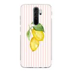 Manitoba Xiaomi Redmi Note 8 Pro Uyumlu Baskılı Yumuşak Silikon Şeffaf Telefon Kılıfı, Sarı Limon Desenli