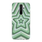 Manitoba Xiaomi Redmi Note 8 Pro Uyumlu Baskılı Yumuşak Silikon Şeffaf Telefon Kılıfı, Yeşil Desen